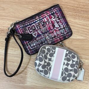COACH Kisslock Coin Purse & Poppy Wristlet